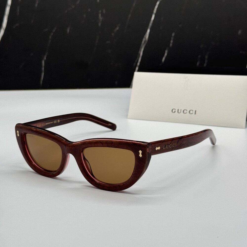 NEW GUCCI SUNGLASSES GG1521S 003 WOMEN RED EYEWEAR